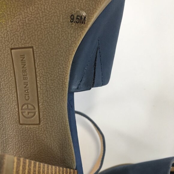 Giani Bernini Vira Blue Leather Sandals Size 9.5M - Picture 8 of 11